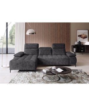 Narożnik FOCUS S Mini z elektryczną regulacją siedziska Lewostronny w tkaninie w tkaninie SALVADOR 15 WERSAL