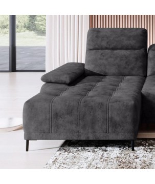 Narożnik FOCUS S Mini z elektryczną regulacją siedziska Lewostronny w tkaninie w tkaninie SALVADOR 15 WERSAL