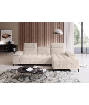 Narożnik FOCUS S Mini z elektryczną regulacją siedziska Prawostronny w tkaninie w tkaninie SALVADOR 01 WERSAL