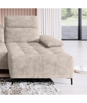 Narożnik FOCUS S Mini z elektryczną regulacją siedziska Prawostronny w tkaninie w tkaninie SALVADOR 01 WERSAL