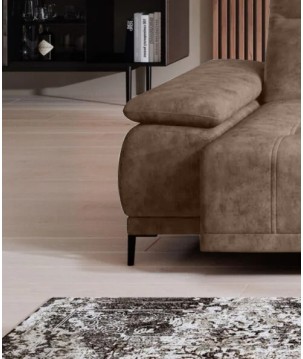 Narożnik FOCUS S Mini z elektryczną regulacją siedziska Prawostronny w tkaninie w tkaninie SALVADOR 03 WERSAL