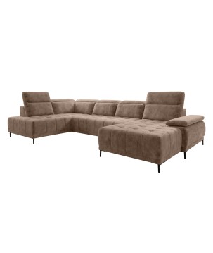 Narożnik FOCUS XL z elektryczną regulacją siedziska Lewostronny w tkaninie w tkaninie SALVADOR 03 WERSAL