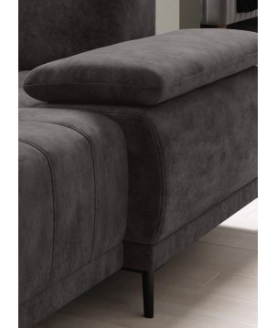 Narożnik FOCUS XL z elektryczną regulacją siedziska Lewostronny w tkaninie w tkaninie SALVADOR 04 WERSAL