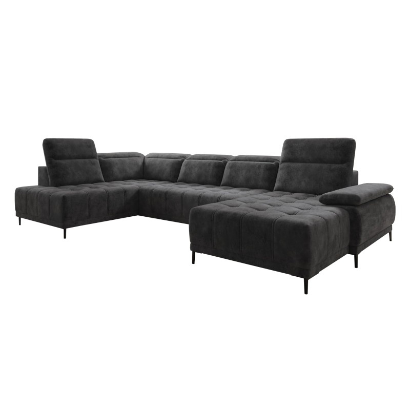 Narożnik FOCUS XL z elektryczną regulacją siedziska Lewostronny w tkaninie w tkaninie SALVADOR 15 WERSAL