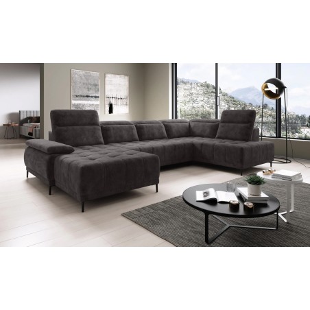 Narożnik FOCUS XL z elektryczną regulacją siedziska Prawostronny w tkaninie w tkaninie SALVADOR 04 WERSAL