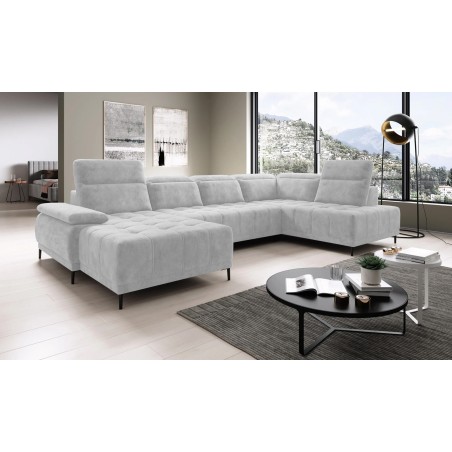 Narożnik FOCUS XL z elektryczną regulacją siedziska Prawostronny w tkaninie w tkaninie SALVADOR 13 WERSAL