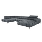 Narożnik PLAZA XL Lewostronny Elektryczna regulacja Tkanina CLOUD 97 WERSAL