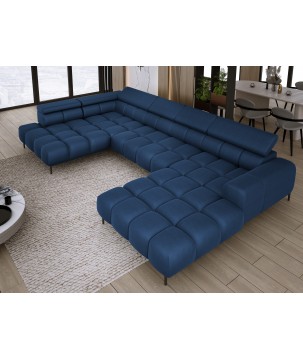 Narożnik PLAZA XL Lewostronny Elektryczna regulacja Tkanina SOLAR 79 WERSAL