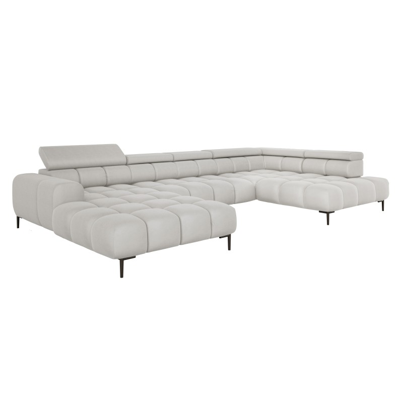 Narożnik PLAZA XL Prawostronny Elektryczna regulacja Tkanina SOLAR 01 WERSAL