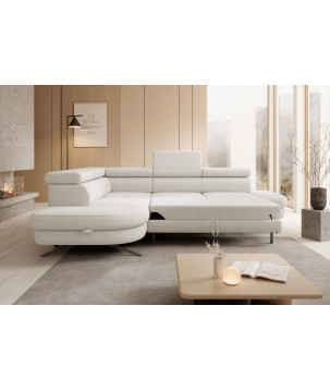 Narożnik OTIS L Lewostronny Regulowane Zagłówki wolnostojący tkanina AURORA 01 WERSAL