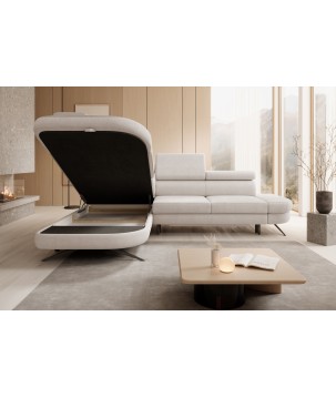 Narożnik OTIS L Lewostronny Regulowane Zagłówki wolnostojący tkanina AURORA 02 WERSAL