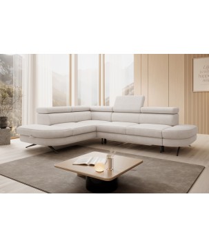 Narożnik OTIS L Lewostronny Regulowane Zagłówki wolnostojący tkanina AURORA 02 WERSAL