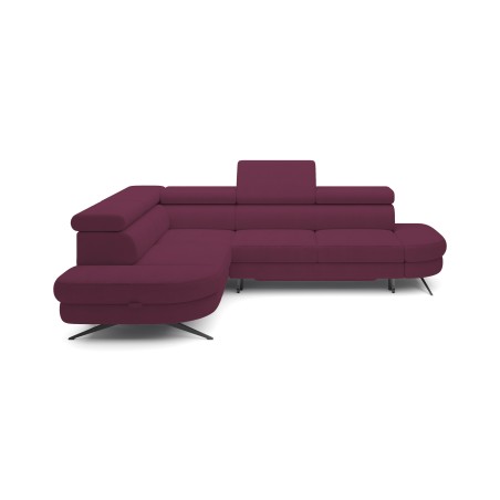 Narożnik OTIS L Lewostronny Regulowane Zagłówki wolnostojący tkanina AURORA 09 WERSAL