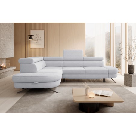 Narożnik OTIS L Lewostronny Regulowane Zagłówki wolnostojący tkanina AURORA 15 WERSAL