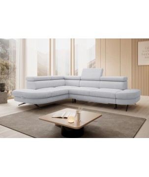 Narożnik OTIS L Lewostronny Regulowane Zagłówki wolnostojący tkanina AURORA 15 WERSAL