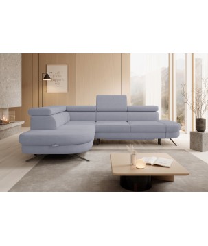 Narożnik OTIS L Lewostronny Regulowane Zagłówki wolnostojący tkanina AURORA 16 WERSAL