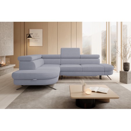 Narożnik OTIS L Lewostronny Regulowane Zagłówki wolnostojący tkanina AURORA 16 WERSAL