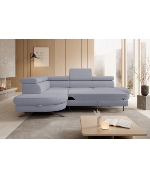 Narożnik OTIS L Lewostronny Regulowane Zagłówki wolnostojący tkanina AURORA 16 WERSAL