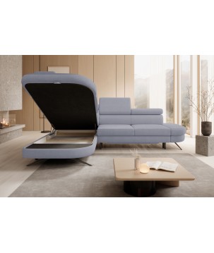 Narożnik OTIS L Lewostronny Regulowane Zagłówki wolnostojący tkanina AURORA 16 WERSAL