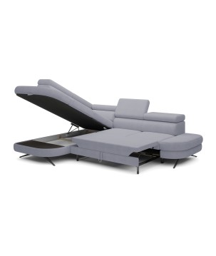 Narożnik OTIS L Lewostronny Regulowane Zagłówki wolnostojący tkanina AURORA 16 WERSAL