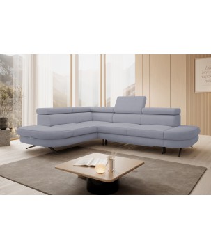 Narożnik OTIS L Lewostronny Regulowane Zagłówki wolnostojący tkanina AURORA 16 WERSAL