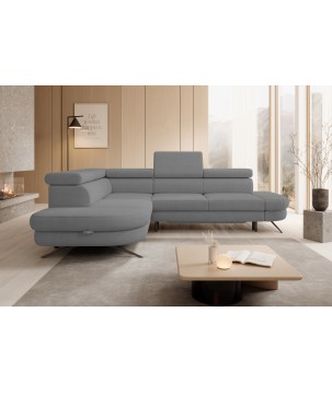 Narożnik OTIS L Lewostronny Regulowane Zagłówki wolnostojący tkanina AURORA 17 WERSAL