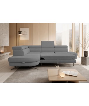 Narożnik OTIS L Lewostronny Regulowane Zagłówki wolnostojący tkanina AURORA 17 WERSAL