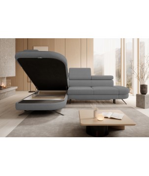 Narożnik OTIS L Lewostronny Regulowane Zagłówki wolnostojący tkanina AURORA 17 WERSAL