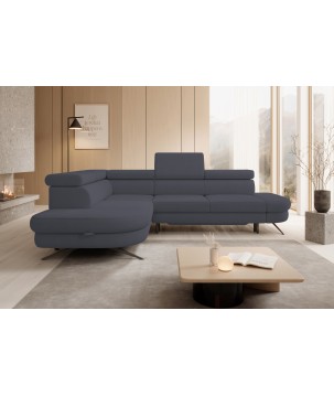 Narożnik OTIS L Lewostronny Regulowane Zagłówki wolnostojący tkanina AURORA 19 WERSAL