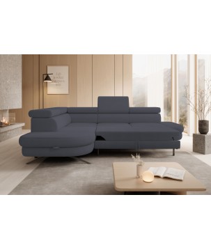 Narożnik OTIS L Lewostronny Regulowane Zagłówki wolnostojący tkanina AURORA 19 WERSAL