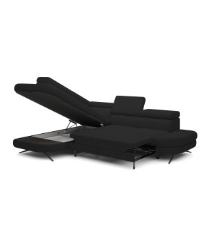 Narożnik OTIS L Lewostronny Regulowane Zagłówki wolnostojący tkanina AURORA 20 WERSAL