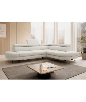 Narożnik OTIS L Prawostronny Regulowane Zagłówki wolnostojący tkanina AURORA 01 WERSAL