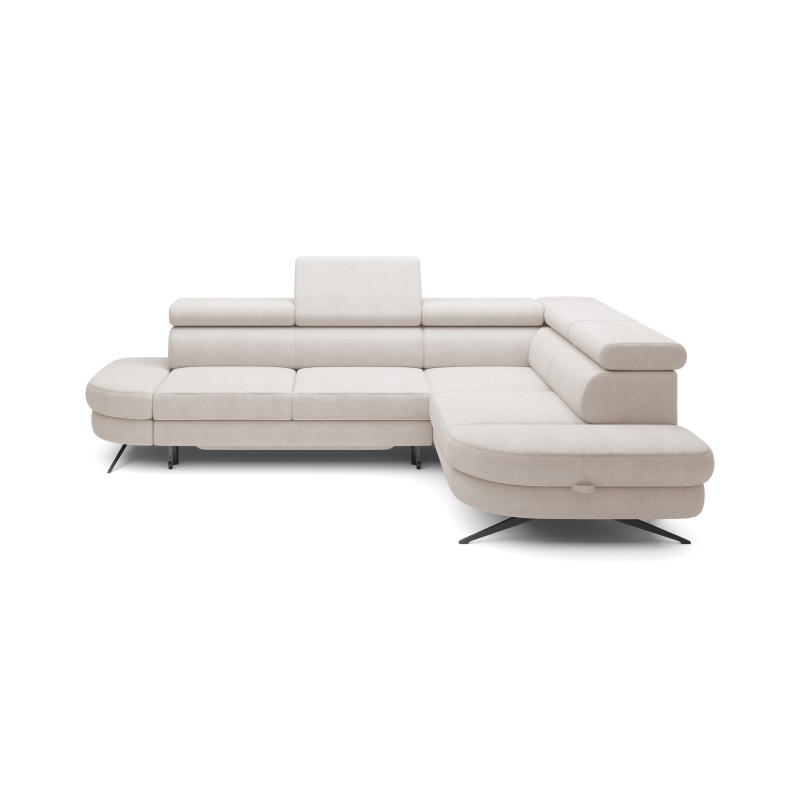 Narożnik OTIS L Prawostronny Regulowane Zagłówki wolnostojący tkanina AURORA 02 WERSAL