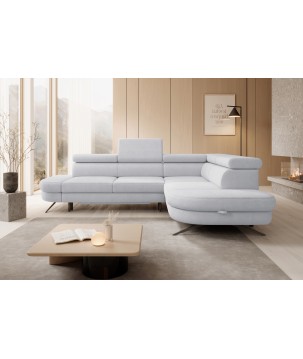 Narożnik OTIS L Prawostronny Regulowane Zagłówki wolnostojący tkanina AURORA 15 WERSAL