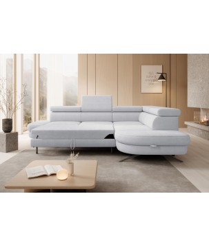 Narożnik OTIS L Prawostronny Regulowane Zagłówki wolnostojący tkanina AURORA 15 WERSAL