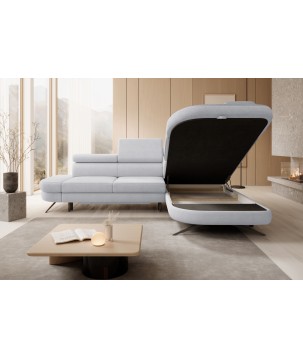 Narożnik OTIS L Prawostronny Regulowane Zagłówki wolnostojący tkanina AURORA 15 WERSAL