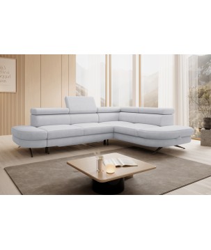 Narożnik OTIS L Prawostronny Regulowane Zagłówki wolnostojący tkanina AURORA 15 WERSAL