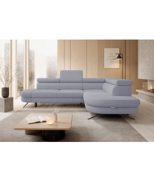 Narożnik OTIS L Prawostronny Regulowane Zagłówki wolnostojący tkanina AURORA 16 WERSAL