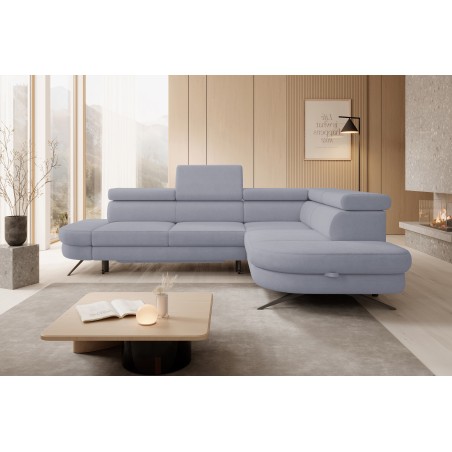 Narożnik OTIS L Prawostronny Regulowane Zagłówki wolnostojący tkanina AURORA 16 WERSAL