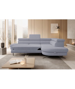 Narożnik OTIS L Prawostronny Regulowane Zagłówki wolnostojący tkanina AURORA 16 WERSAL