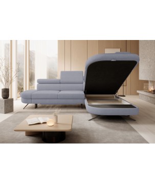 Narożnik OTIS L Prawostronny Regulowane Zagłówki wolnostojący tkanina AURORA 16 WERSAL