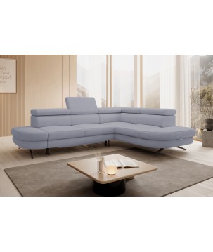 Narożnik OTIS L Prawostronny Regulowane Zagłówki wolnostojący tkanina AURORA 16 WERSAL