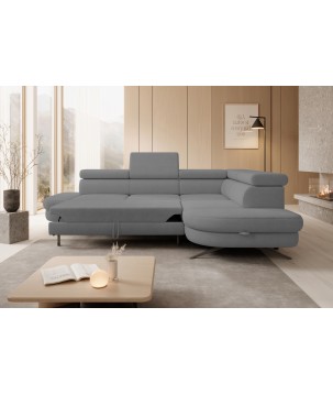 Narożnik OTIS L Prawostronny Regulowane Zagłówki wolnostojący tkanina AURORA 17 WERSAL