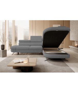 Narożnik OTIS L Prawostronny Regulowane Zagłówki wolnostojący tkanina AURORA 17 WERSAL