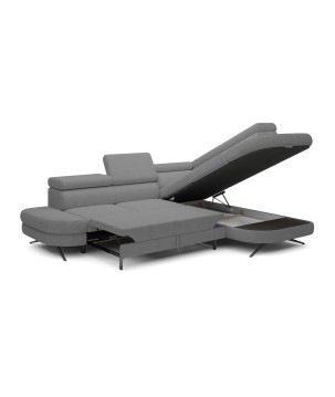 Narożnik OTIS L Prawostronny Regulowane Zagłówki wolnostojący tkanina AURORA 17 WERSAL