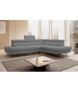 Narożnik OTIS L Prawostronny Regulowane Zagłówki wolnostojący tkanina AURORA 17 WERSAL