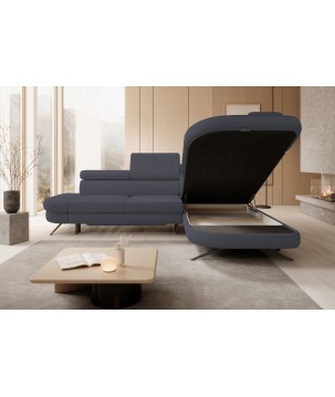 Narożnik OTIS L Prawostronny Regulowane Zagłówki wolnostojący tkanina AURORA 19 WERSAL