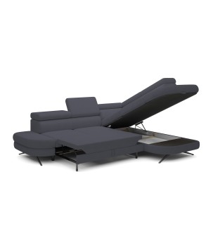 Narożnik OTIS L Prawostronny Regulowane Zagłówki wolnostojący tkanina AURORA 19 WERSAL