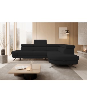 Narożnik OTIS L Prawostronny Regulowane Zagłówki wolnostojący tkanina AURORA 20 WERSAL