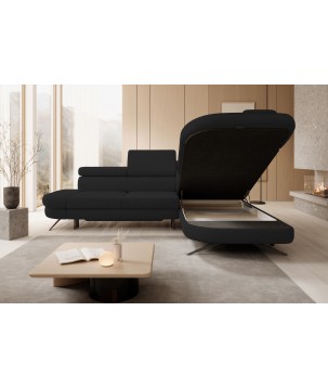 Narożnik OTIS L Prawostronny Regulowane Zagłówki wolnostojący tkanina AURORA 20 WERSAL